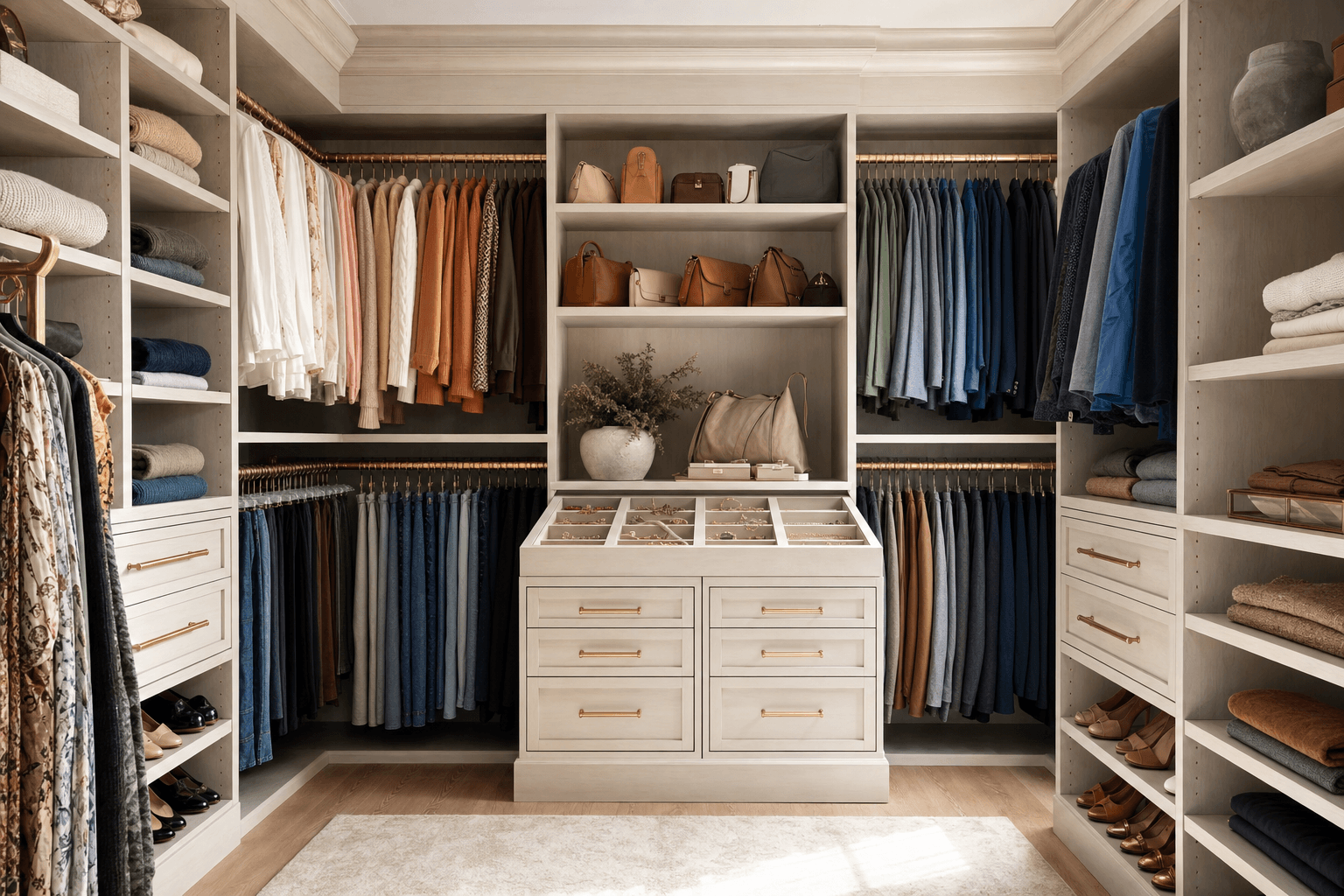 Closet system layout