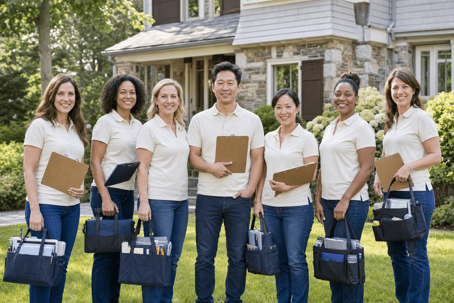 The Home Organizer DC team on a Bethesda job site